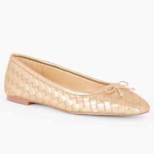 TINSLEY WOVEN BALLET FLATS - METALLIC TALBOTS